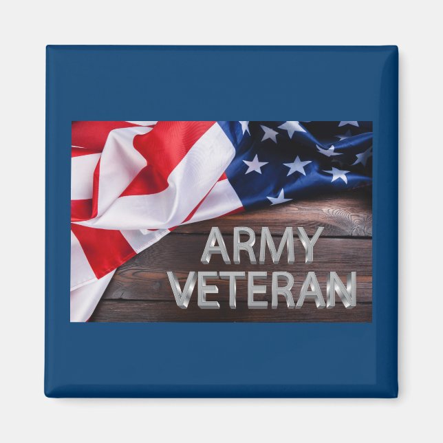 Aimant Patriotique "vétéran de l'armée" (Devant)