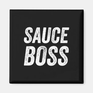Aimant Patron de sauce Chef BBQ Cuisinier Nourriture Humo