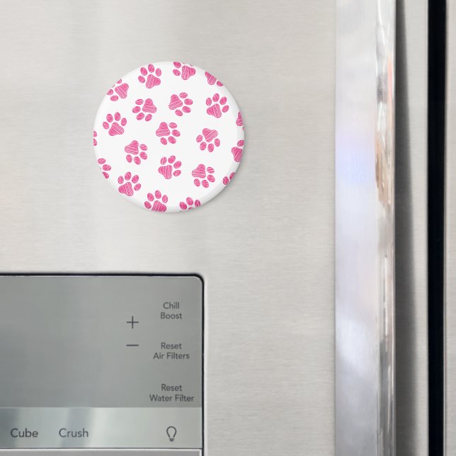 Aimant Patrouilles De Doodle, Paws De Chien, Paws Roses (In situ (réfrigérateur))