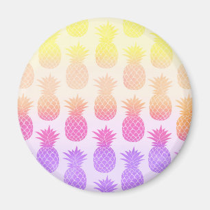 Aimant Patters de Girly Topical Rainbow Summer Pineapples