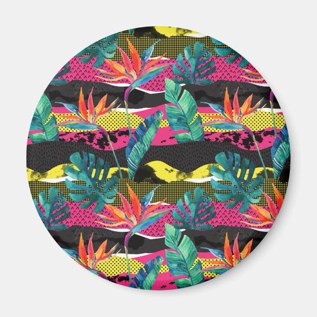 Aimant Patters de texture tropicale (Devant)