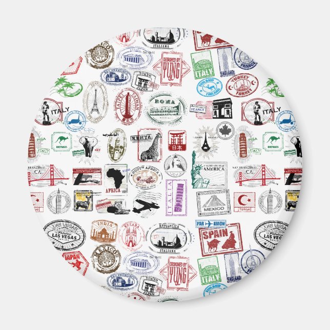 Aimant Patterson de Travel Stamp (Devant)