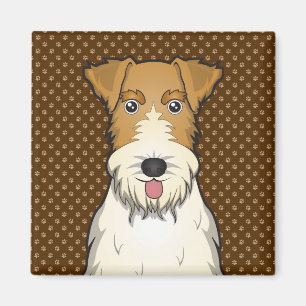 Aimant Pattes de bande dessinée de chien de Fox Terrier