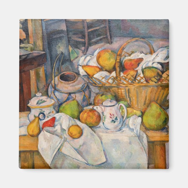 Aimant Paul Cezanne - Nature morte avec panier (Devant)