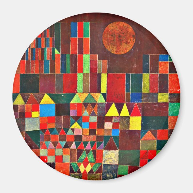 Aimant Paul Klee - Château et Soleil (Devant)