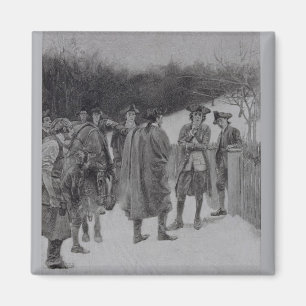 Aimant Paul Revere apportant des nouvelles à Sullivan