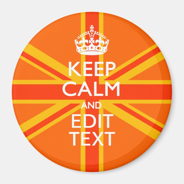 Aimant Pavillon britannique Orange Union Jack (Devant)