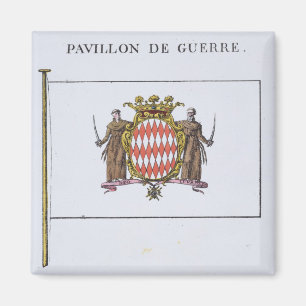 Aimant Pavillon de Guerre, détail des drapeaux du Monaco