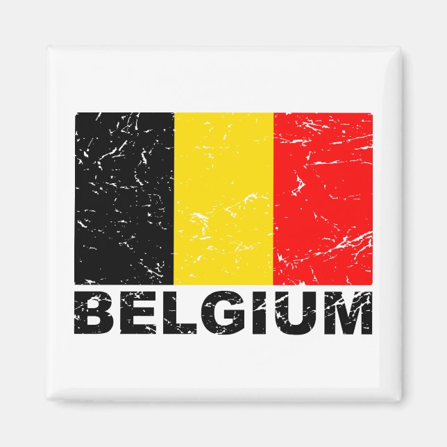 Aimant Pavillon Vintage de Belgique (Devant)