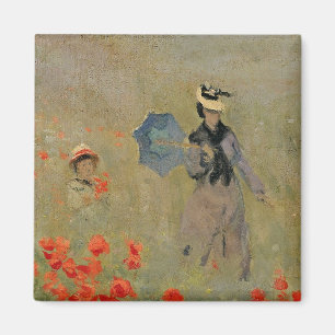 Aimant Pavots sauvages de Claude Monet  , près