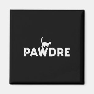 Aimant Pawdre Chat Papa Cute Fur Papa Fête des pères Paw 
