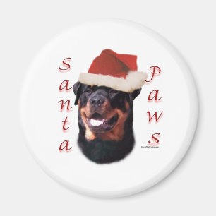 Aimant Paws Père Noël Rottweiler