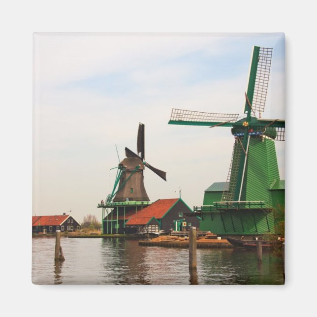 Aimant Pays-Bas : Windmills, Zaanse Schans, Hollande (Devant)