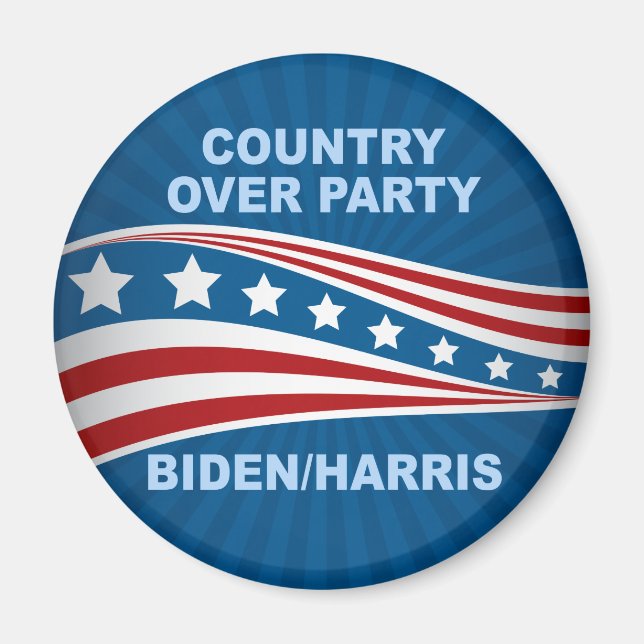 Aimant Pays sur le parti Biden Harris 2024 élection (Devant)
