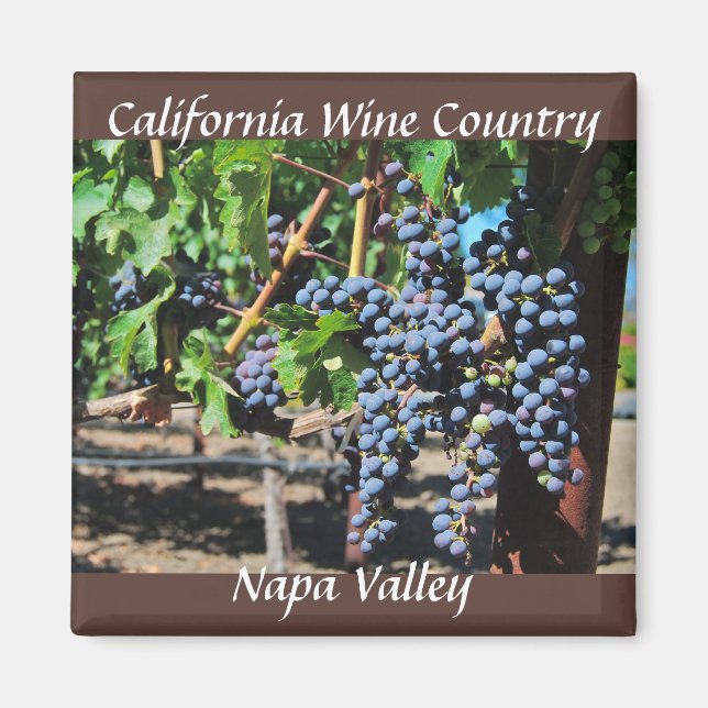 Aimant Pays vinicole de Napa Valley en Californie (Devant)