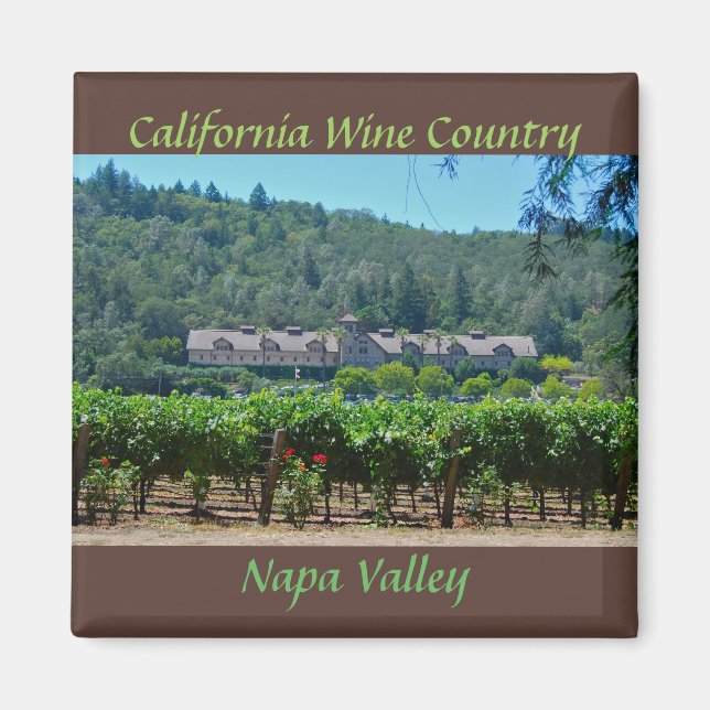Aimant Pays vinicole de Napa Valley en Californie (Devant)