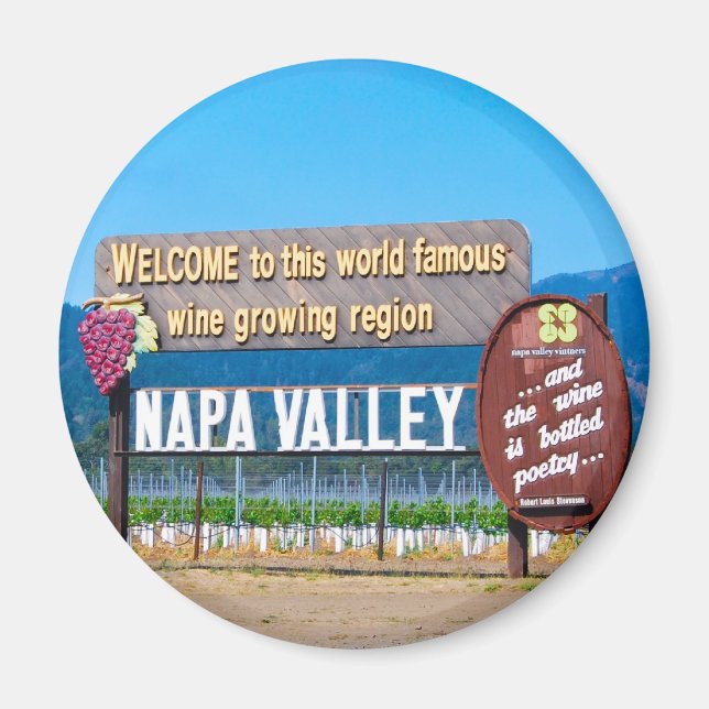 Aimant Pays viticole de Napa Valley (Devant)
