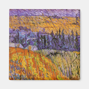 Aimant Paysage à Auvers en pluie par Vincent van Gogh
