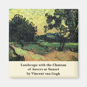 Aimant Paysage avec Château d'Auvers par Vincent van Gogh