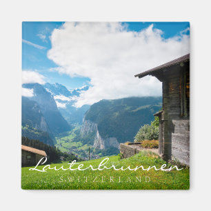 Aimant Paysage dans la vallée de Lauterbrunnen en Suisse