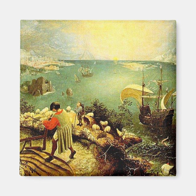 Aimant Paysage de Bruegel avec la chute d'Icarus - 1558 (Devant)
