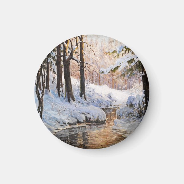 Aimant Paysage de la forêt de neige, Walter Moras (Devant)