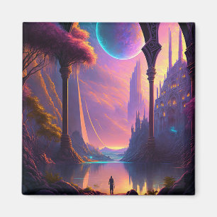 Aimant Paysage de science-fiction Imaginaire