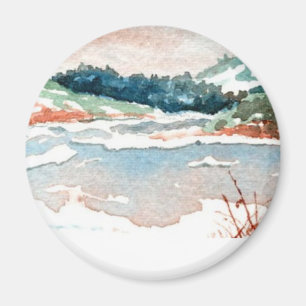 Aimant paysage d'hiver