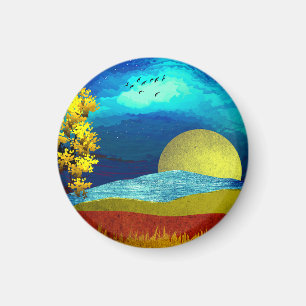 Aimant Paysage du ciel liquide