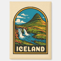 Paysage naturel rétro Vintage voyage Islande