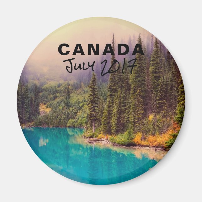 Aimant Paysage pittoresque du Nord Canada rustique (Devant)
