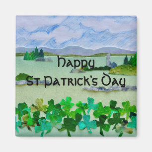 Aimant Paysage Shamrock de la Saint Patrick