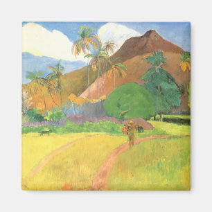 Aimant Paysage tahitien, Montagnes Tahiti, Paul Gauguin