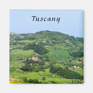 Aimant Paysage typique de Toscane avec des collines - Ita
