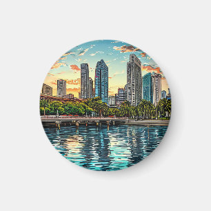 Aimant Paysage urbain moderne de Singapour
