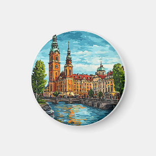 Aimant Paysage urbain vibrant de Stockholm
