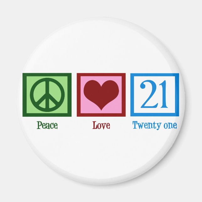 Aimant Peace Love 21 (Devant)