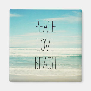 Aimant Peace Love Beach