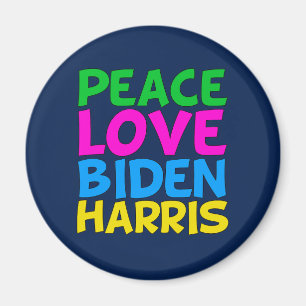 Aimant Peace Love Biden Harris
