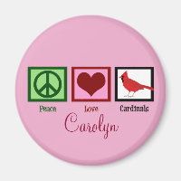 Peace Love Cardinals Personnalisé rose