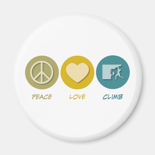 Aimant Peace Love Climat (Devant)