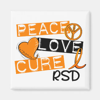 Aimant Peace Love Cure RSD Reflex Dystrophie Sympathique