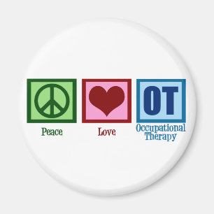 Aimant Peace Love ergothérapie