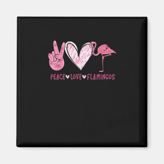 Aimant Peace Love Flamingo | Flamingo Lover
