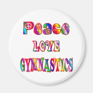 Aimant Peace Love Gymnastique