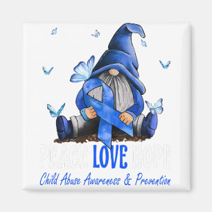 Aimant Peace Love Hope Child Abuse Awareness Prevention