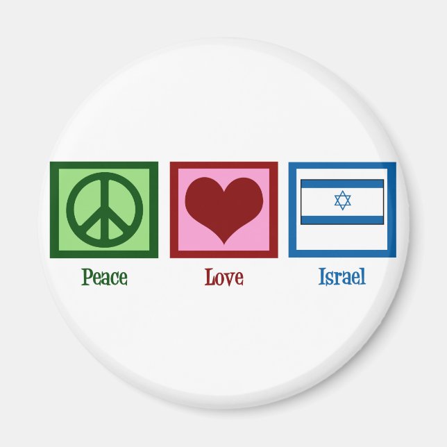 Aimant Peace Love Israel (Devant)
