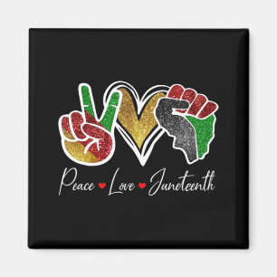 Aimant Peace Love Junetten Black Pride Freedom 4th Of J