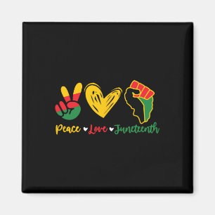 Aimant Peace Love Junetten Black Pride Freedom 4th Of J