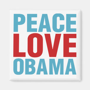 Aimant Peace Love Obama